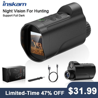 Night Vision Monocular, 2 inch HD Screen Infrared Binoculars with Compass, Built-in Memory Can Store 100 Photos, Can Shoot Vi...