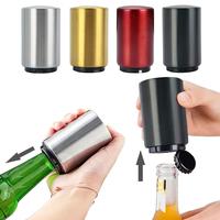 Stainless Steel Bottle Opener, 1 Count Automatic Beer Bottle Opener, Magnetic Bottle Cap Catcher, Portable Travel Accessories...