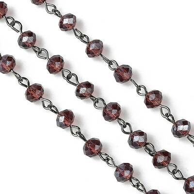 Handmade Glass Beaded Chains for Necklaces Bracelets Making