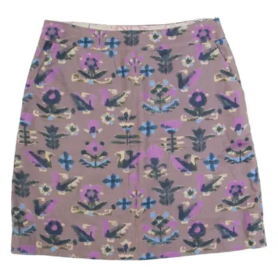 WHITE STUFF Womens Straight Skirt Pink Knee Length Crazy Pattern UK 14