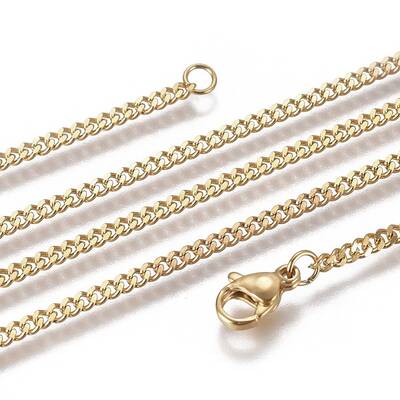 304 Stainless Steel Curb Chain Necklaces