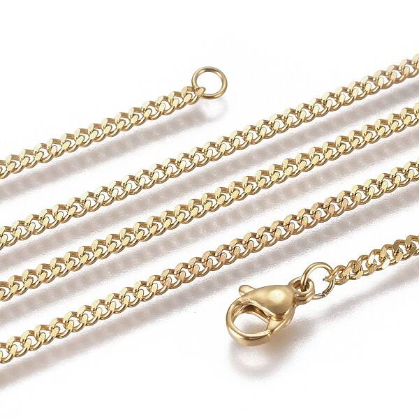 304 Stainless Steel Curb Chain Necklaces
