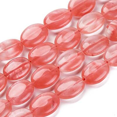 Cherry Quartz Glass Beads Strands