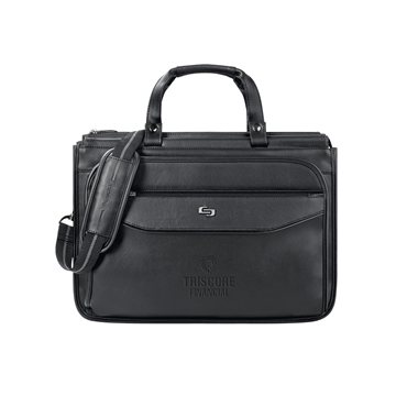 3 Custom Solo NY Harrison Triple Compartment Briefcase - Laptop ...