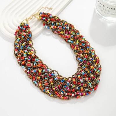 Glass Seed Bead Multi-strand Necklaces