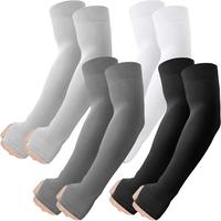 Arm Sleeves with Thumb Hole, UV Sun Protection Cooling Compression Cover Sports for Men/Women