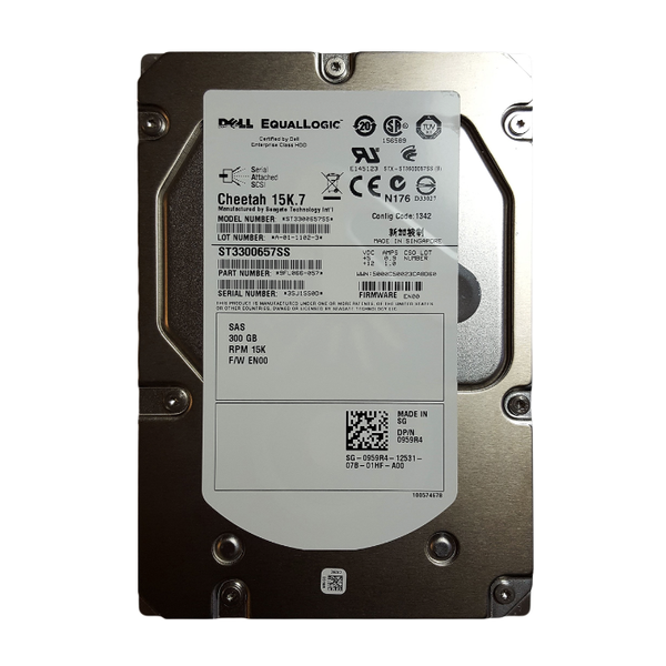 0959R4 Dell 300GB 6Gb/s SAS 15000 3.5-Inch Hard Drive