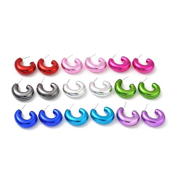 Donut Acrylic Stud Earrings