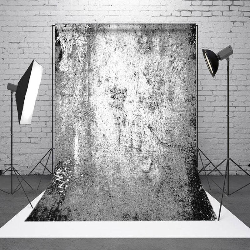 White Grey Black Abstract Texture Photo Backdrop - Aperturee