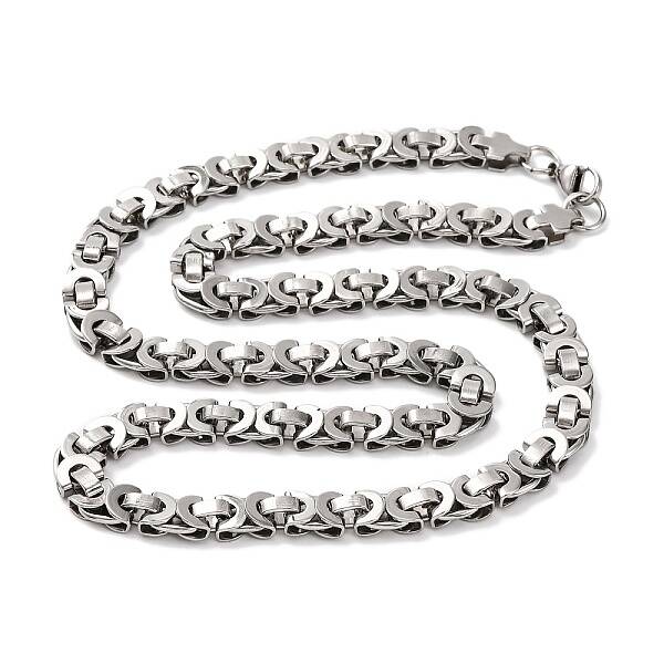 201 Stainless Steel Byzantine Chain Necklace