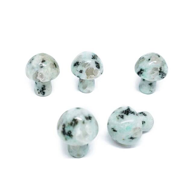 Natural Sesame Jasper Healing Mushroom Figurines