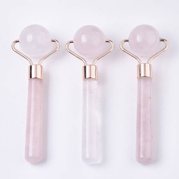 Natural Rose Quartz Mini Eye Roller Massage Tool Skin Care