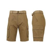 Rugged Trail New York Men's Cotton Stretch Ripstop Cargo Shorts 6 pockets  With Belt Soft Outdoor