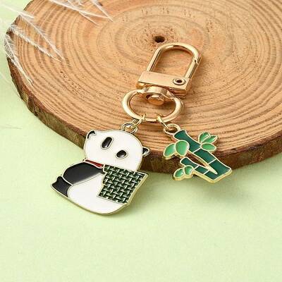Panda Alloy Enamel Pendant Decorations
