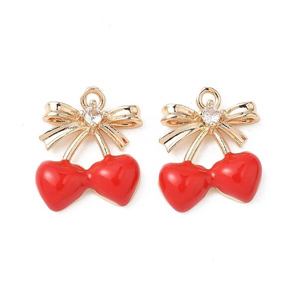 Brass Micro Pave Cubic Zirconia Pendants