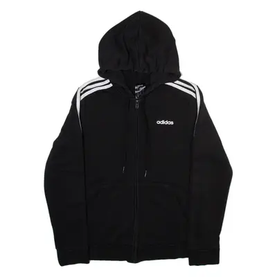 ADIDAS Boys Black Hoodie Full Zip M