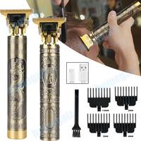 Professional Trimmer Hair Clippers, Cordless Barber Shaving Machine, USB Chargeable  Beard Trimmer Beard Shaver for Men Fathe...