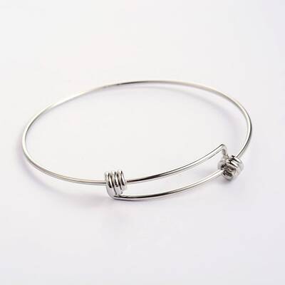 Tarnish Resistant Adjustable 304 Stainless Steel Expandable Bangle Making