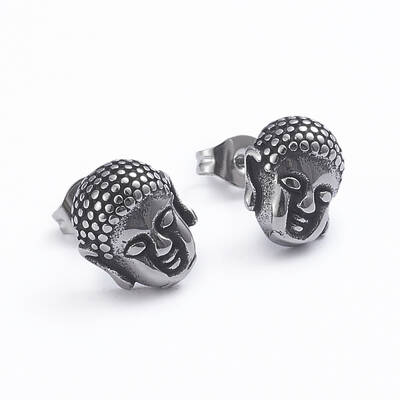 Retro 304 Stainless Steel Stud Earrings