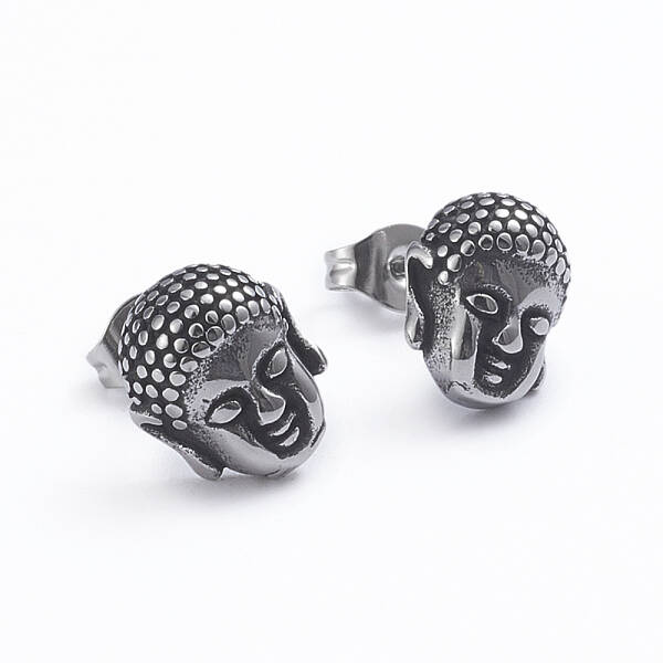 Retro 304 Stainless Steel Stud Earrings