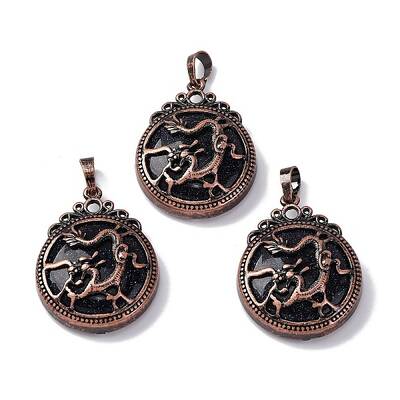 Synthetic Blue Goldstone Pendants