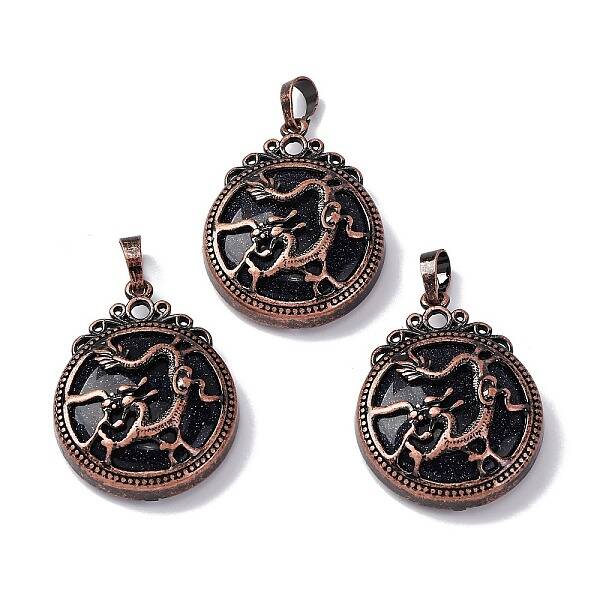 Synthetic Blue Goldstone Pendants