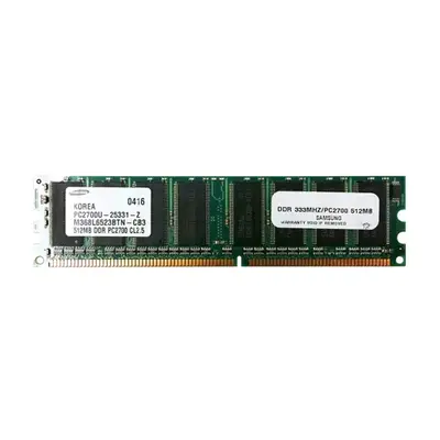 Samsung M368L6523BTN-CB3 | 512MB DDR-333MHz PC2700 Non-ECC Unbuffered UDIMM CL2.5 1Rx8 2.5V 184-Pin Memory Module