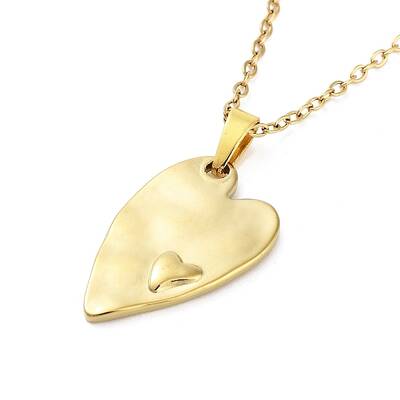 Heart 304 Stainless Steel Pendant Necklaces