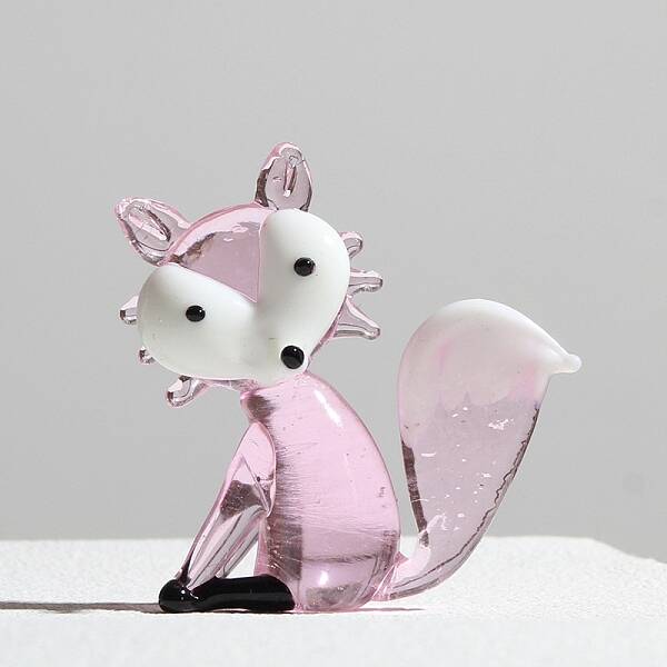 Handmade Lampwork 3D Fox Figurines