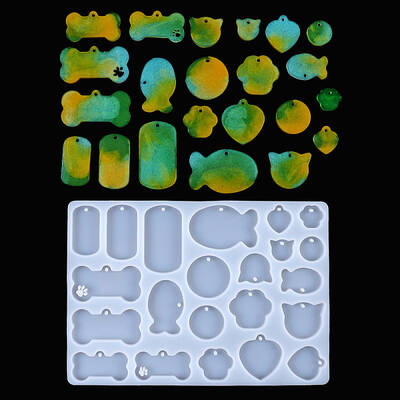 Bone & Fish & Heart DIY Silicone Pendant Molds