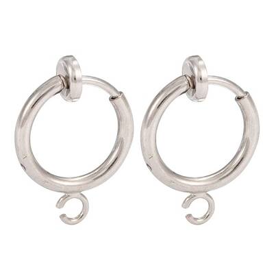 Brass Clip-on Hoop Earring Findings