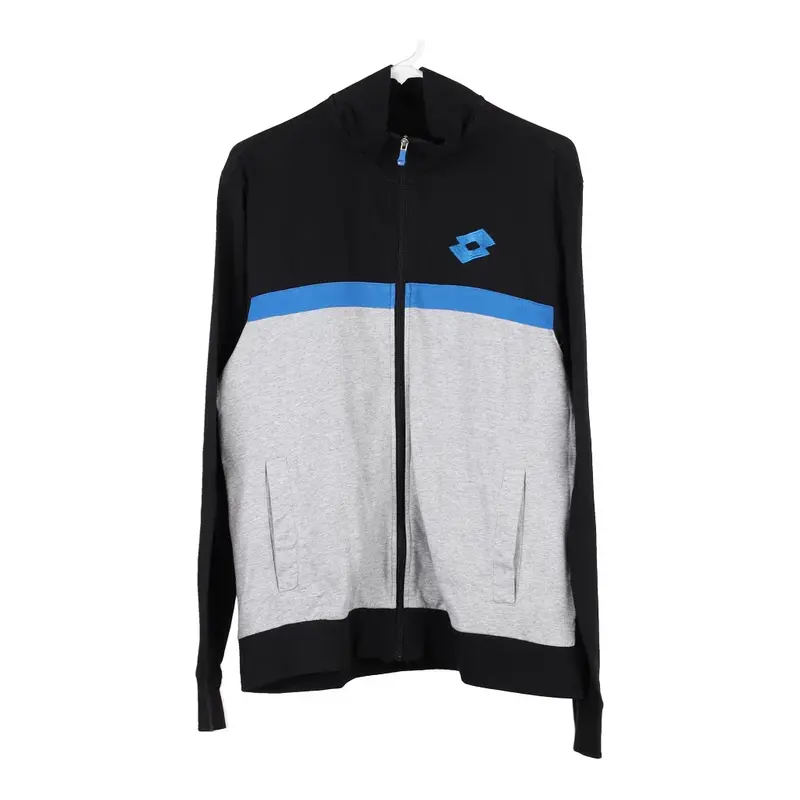 Lotto Track Jacket - Large Black Cotton Blend