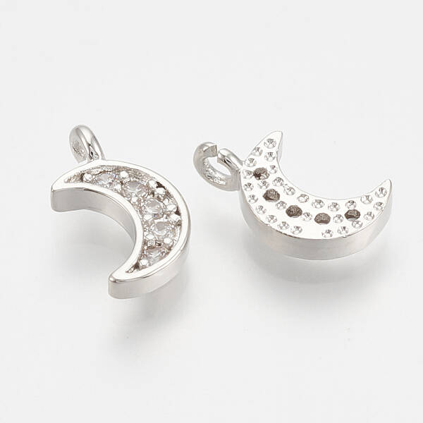 Brass Micro Pave Cubic Zirconia Charms