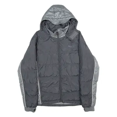 FILA Insulated Womens Jacket Black Hooded XL