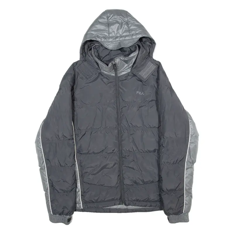 FILA Insulated Womens Jacket Black Hooded XL