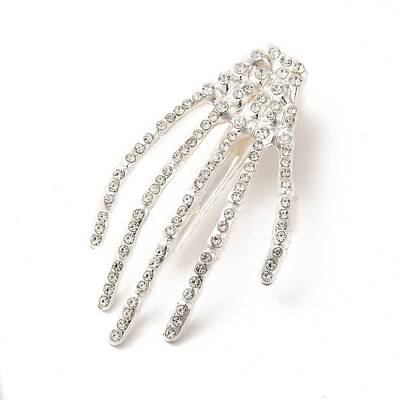 Halloween Theme Glass Rhinestone Alligator Hair Clips for Woman Girl