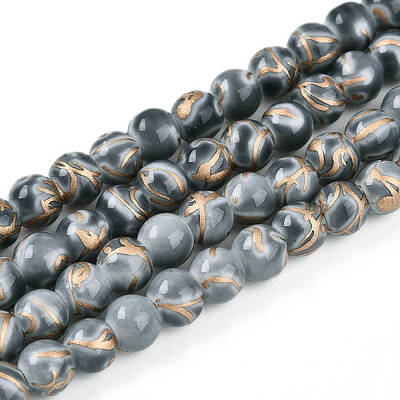 Baking Painted Glass Beads Strands