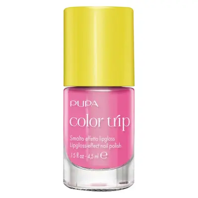 Pupa Color Trip Lipgloss Effect Nail Polish 001 - Frosted Fuchsia (4.5 Ml)