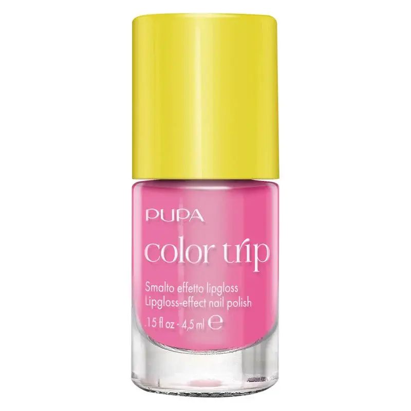 Pupa Color Trip Lipgloss Effect Nail Polish 001 - Frosted Fuchsia (4.5 Ml)