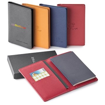 25 Custom Toscano Genuine Leather RFID Booklet Passport Holder - ...