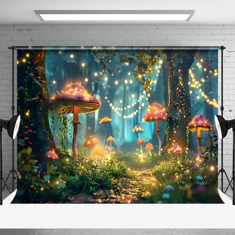 Aperturee Magical Forest Fairyland Spring Greeny Scene Backdrop