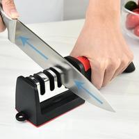 4-stage Professional Knife Sharpener, Knife Sharpening Tool with Tungsten, Diamond & Ceramic Sharpening Stones, Sharpener Too...