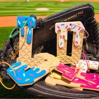 Single Letter Ice Cream Drip Sports Bag Tag - Custom