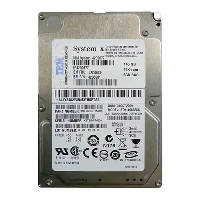 42D0678 IBM 146GB 6Gb/s SAS 15000 2.5-inch 16MB Hard Drive