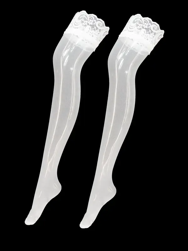 Women's Bow Decor Tight High Fishnet Stockings, Sexy Fashion Breathable Hollow Out Sheer Stockings for Party Holdiay, Fall We...