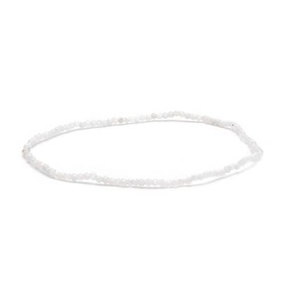 Natural Rainbow Moonstone Beaded Stretch Bracelet