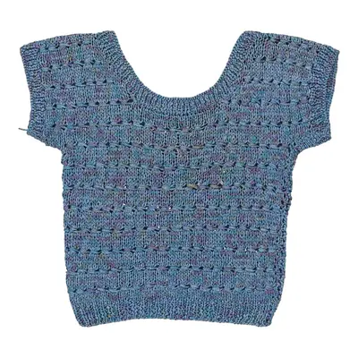 Unbranded Crochet Top - Medium Blue Polyester