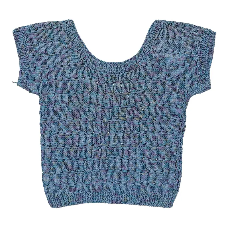 Unbranded Crochet Top - Medium Blue Polyester