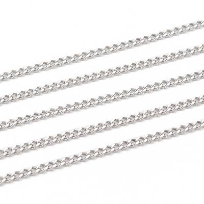 Non-Tarnish 3.28 Feet 304 Stainless Steel Curb Chains