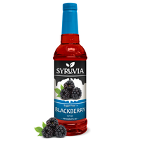 Syruvia Sugar-Free Blackberry Syrup, 25.4 oz. Bold flavor, Kosher, gluten-free. Ideal for drinks, desserts & more. Sweet & de...